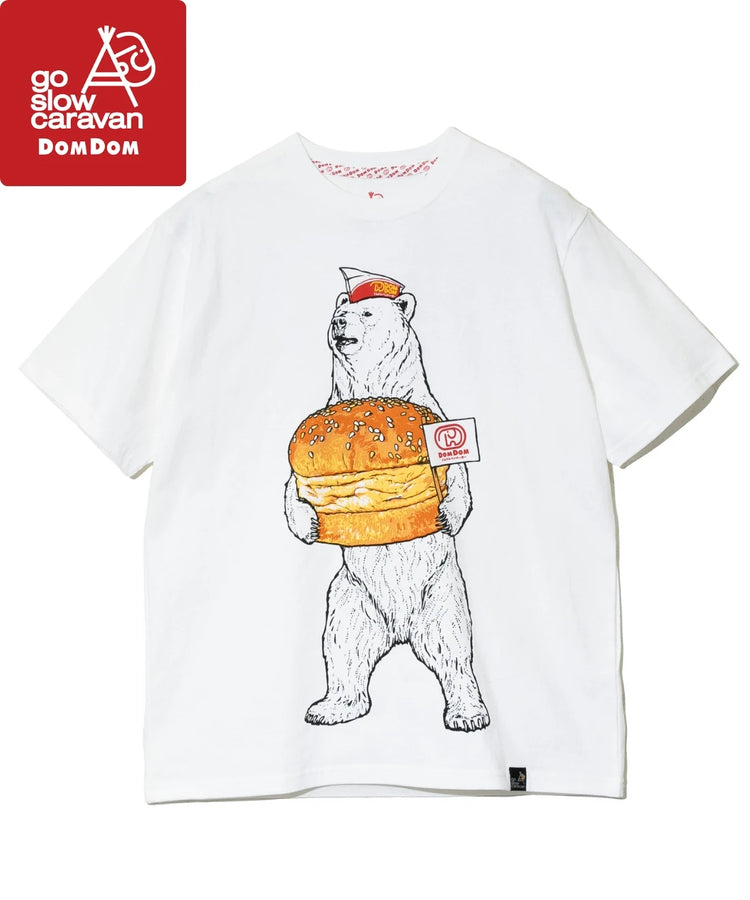 go slow caravan ゴースローキャラバン 【DOMDOM×GSC】手作り厚焼きたまごバーガークマTEE (MENS)