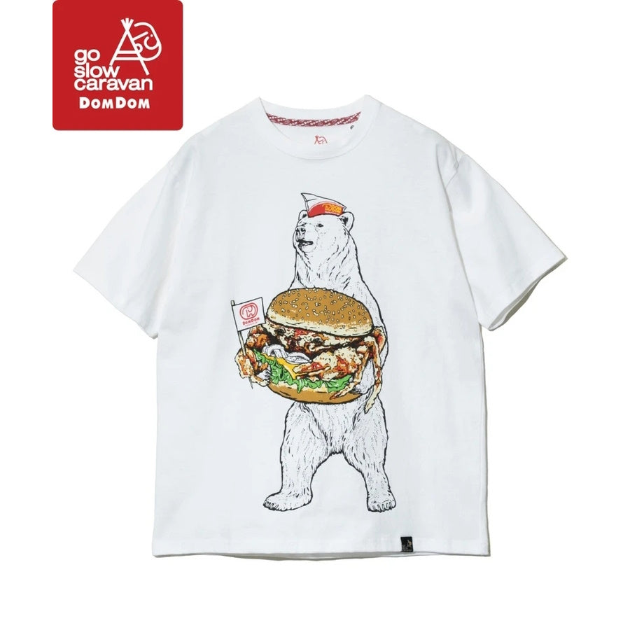 go slow caravan ゴースローキャラバン 【DOMDOM×GSC】USA/CカニバーガークマTEE (MENS/WOMENS)