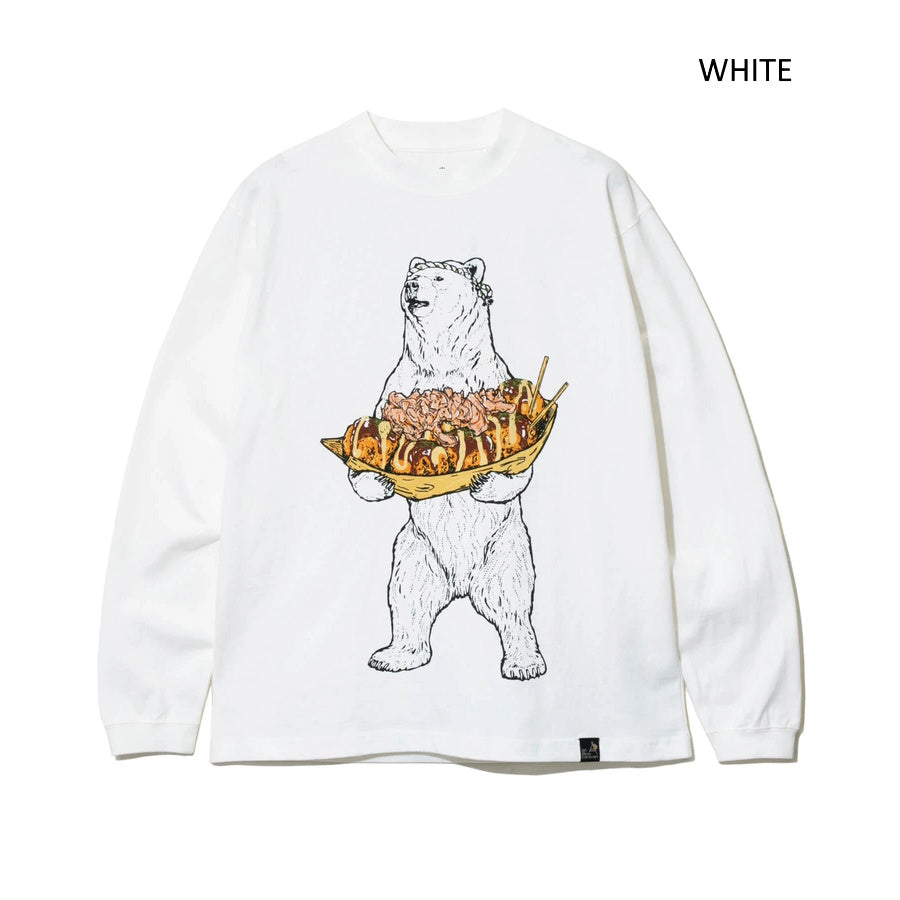 go slow caravan ゴースローキャラバン USA/C たこ焼きクマ ロングスリーブTEE (MENS/WOMENS)