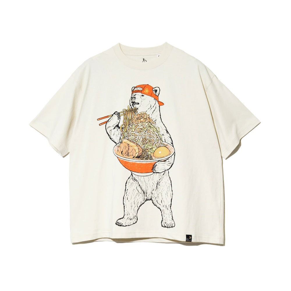 go slow caravan ゴースローキャラバン USA/C 豪快盛りラーメンクマ BIG TEE (MENS)