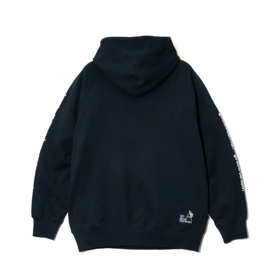 go slow caravan ゴースローキャラバン 空紡糸裏毛 野営猫 プルパーカー (MENS/WOMENS) メンズ レディース 秋冬