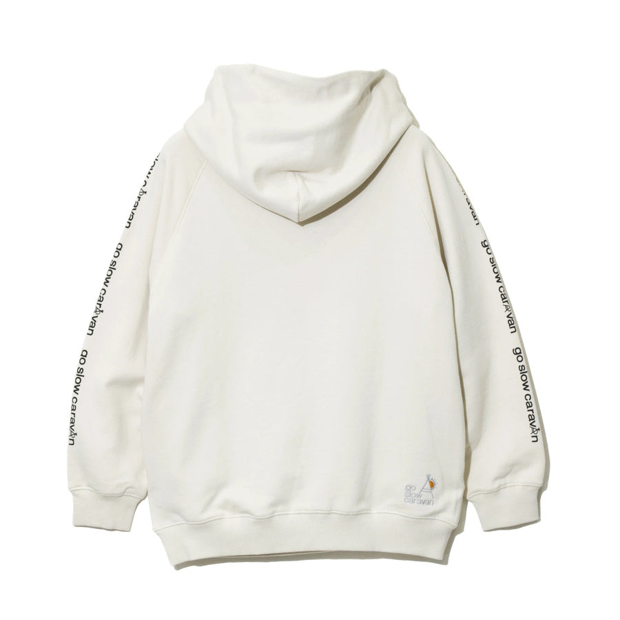 go slow caravan ゴースローキャラバン 空紡糸裏毛 焚き火アニマルプルパーカー 猫 (MENS/WOMENS) 秋冬 メンズ レディース