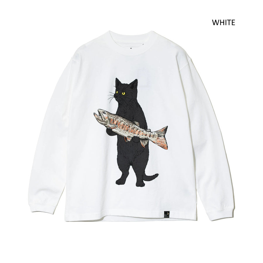 go slow caravan ゴースローキャラバン USA/C イワナ猫 ロングスリーブ TEE (MENS/WOMENS)メンズ レディース
