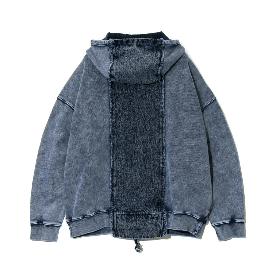 go slow caravan ゴースローキャラバン MIX FAB ルーズスウェットZIPパーカー HARD PIGMENT DYE (MENS)メンズ 春夏