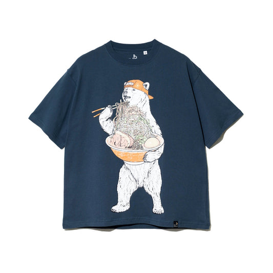 go slow caravan ゴースローキャラバン USA/C 豪快盛りラーメンクマ BIG TEE (MENS)