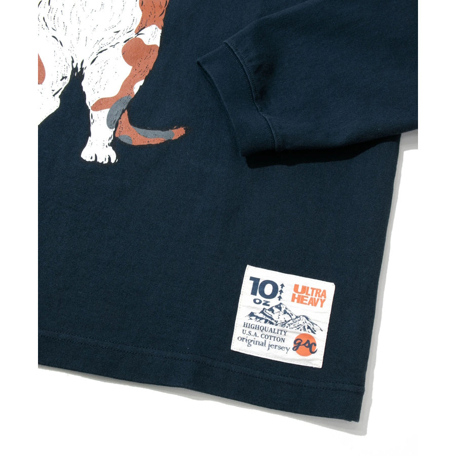 go slow caravan ゴースローキャラバン 超ヘビーUSA/C どら焼き猫ロングスリーブ TEE (MENS/WOMENS) 秋冬 メンズ レディース