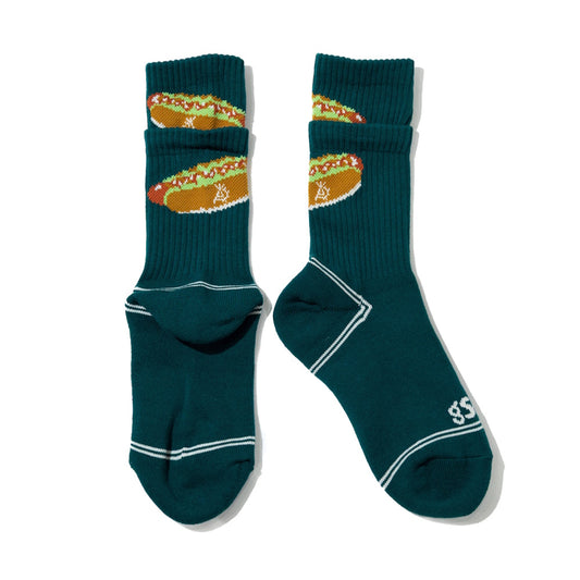 go slow caravan ゴースローキャラバン パイルジャガード レイヤードリブクルーソックス (MENS/WOMENS)