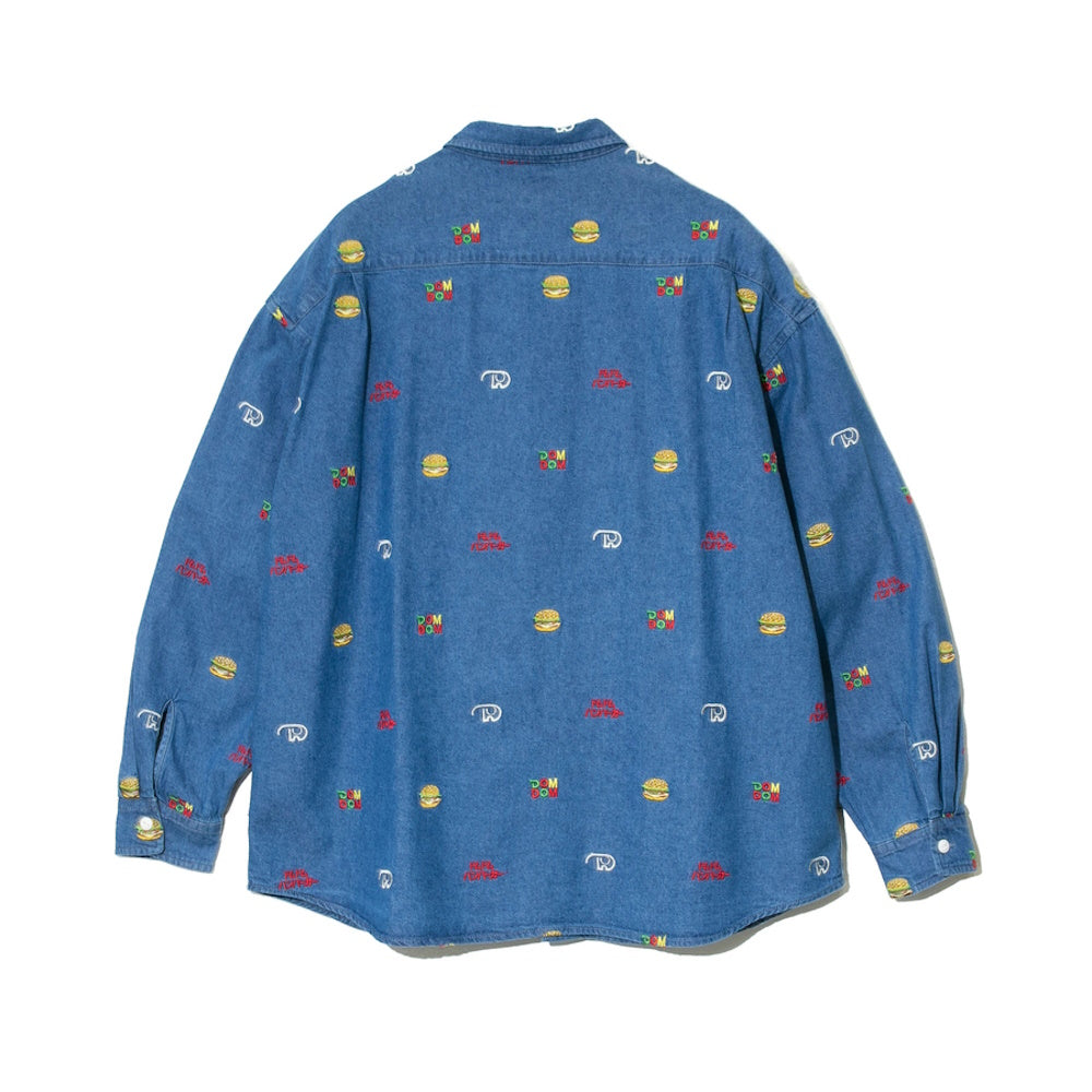 go slow caravan ゴースローキャラバン 【DOMDOM×GSC】綿レーヨンデニムL/Sシャツ (MENS)