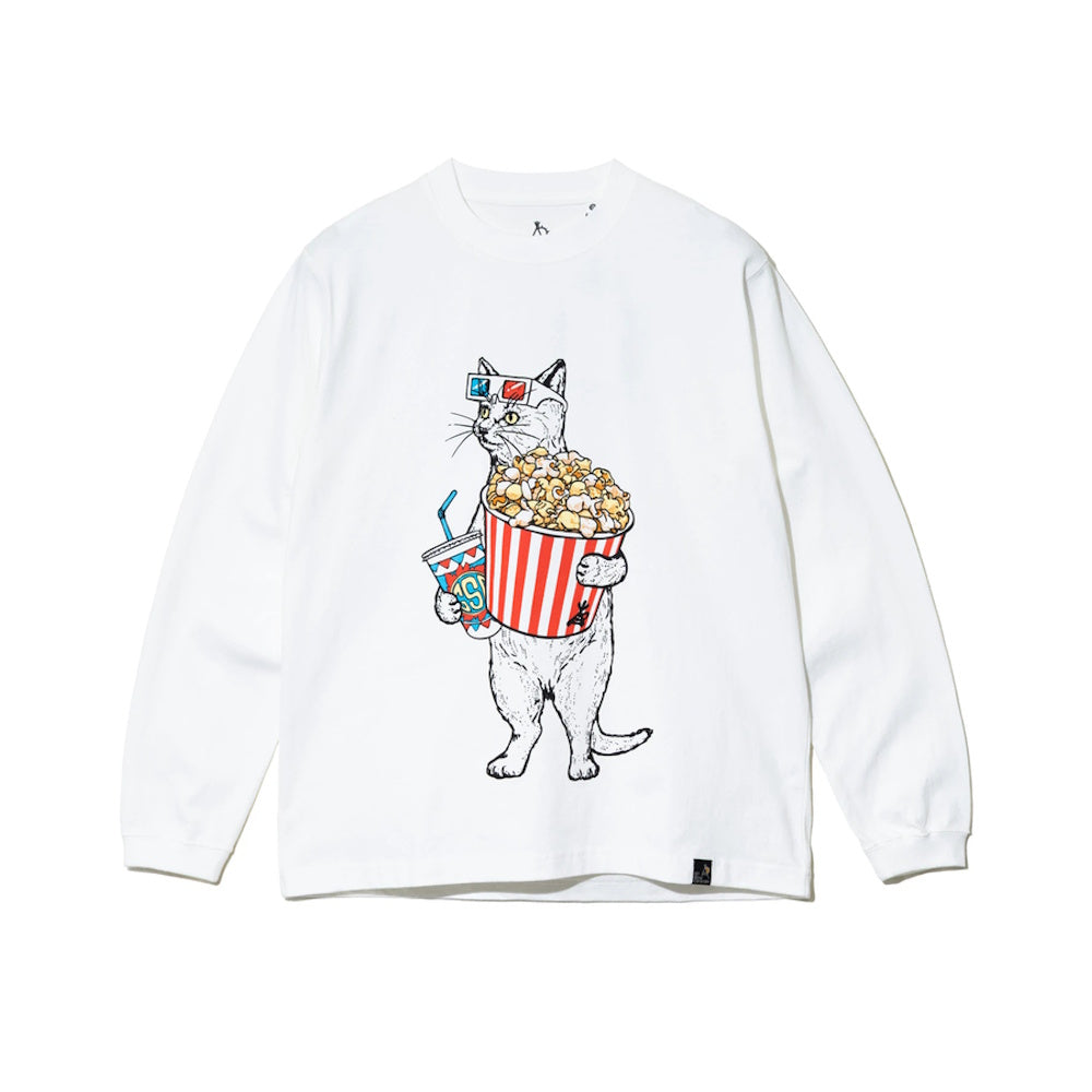 go slow caravan ゴースローキャラバン USA/C シネマ猫ロングスリーブ TEE (MENS/WOMENS)
