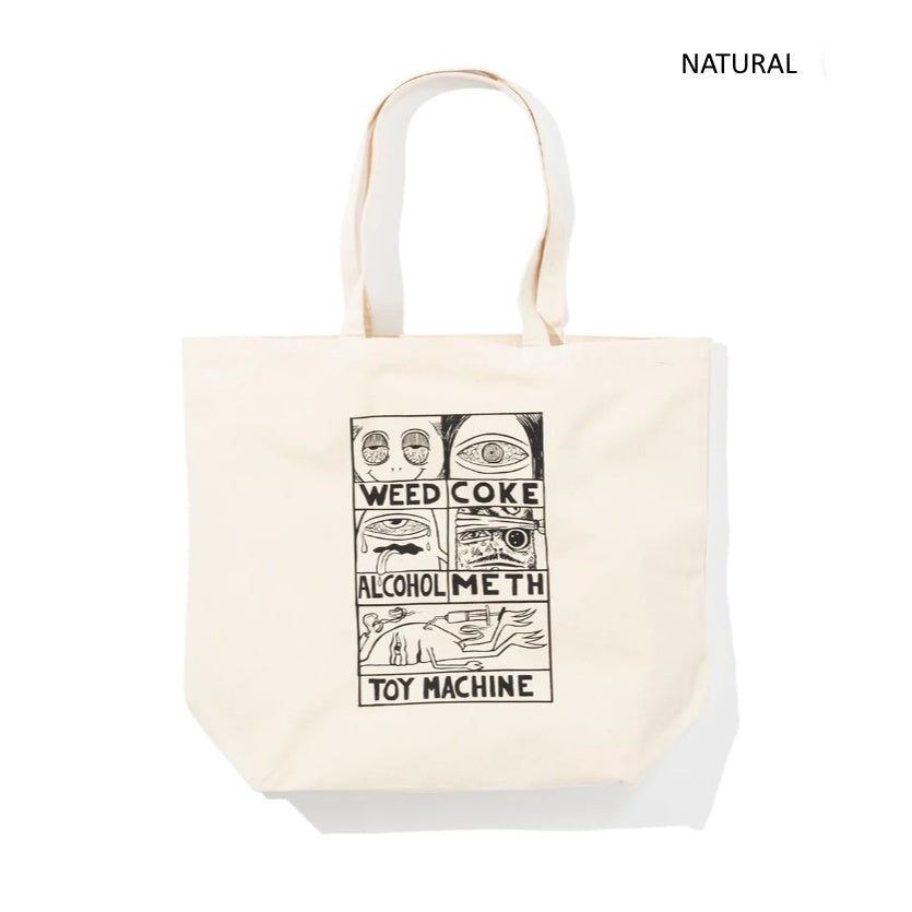 TOY MACHINE トイマシーン DRUGGED EYES CANVAS TOTE BAG トートバッグ