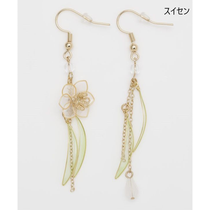 チャイハネ・amina 倭物や カヤ クリックポスト発送!四季の花ピアス 彼岸花 椿 桜 菖蒲 藤 水仙 鈴蘭 向日葵