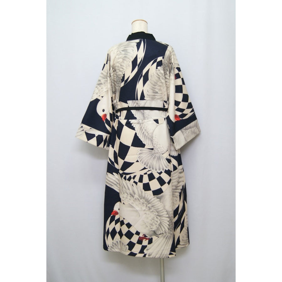 モダン着物ワンピース《重宗玉緒×倭物やカヤ》 秋冬 BK HATO GR KYOUKAISEN DKPP BARA 和装