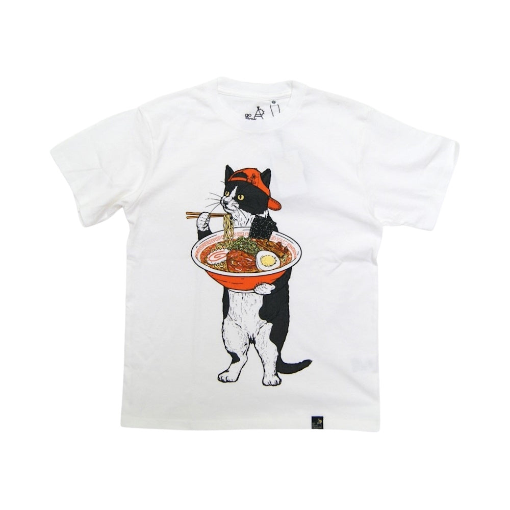 go slow caravan ゴースローキャラバン USA/C 中華そば猫TEE (MENS/WOMENS) メンズ レディース