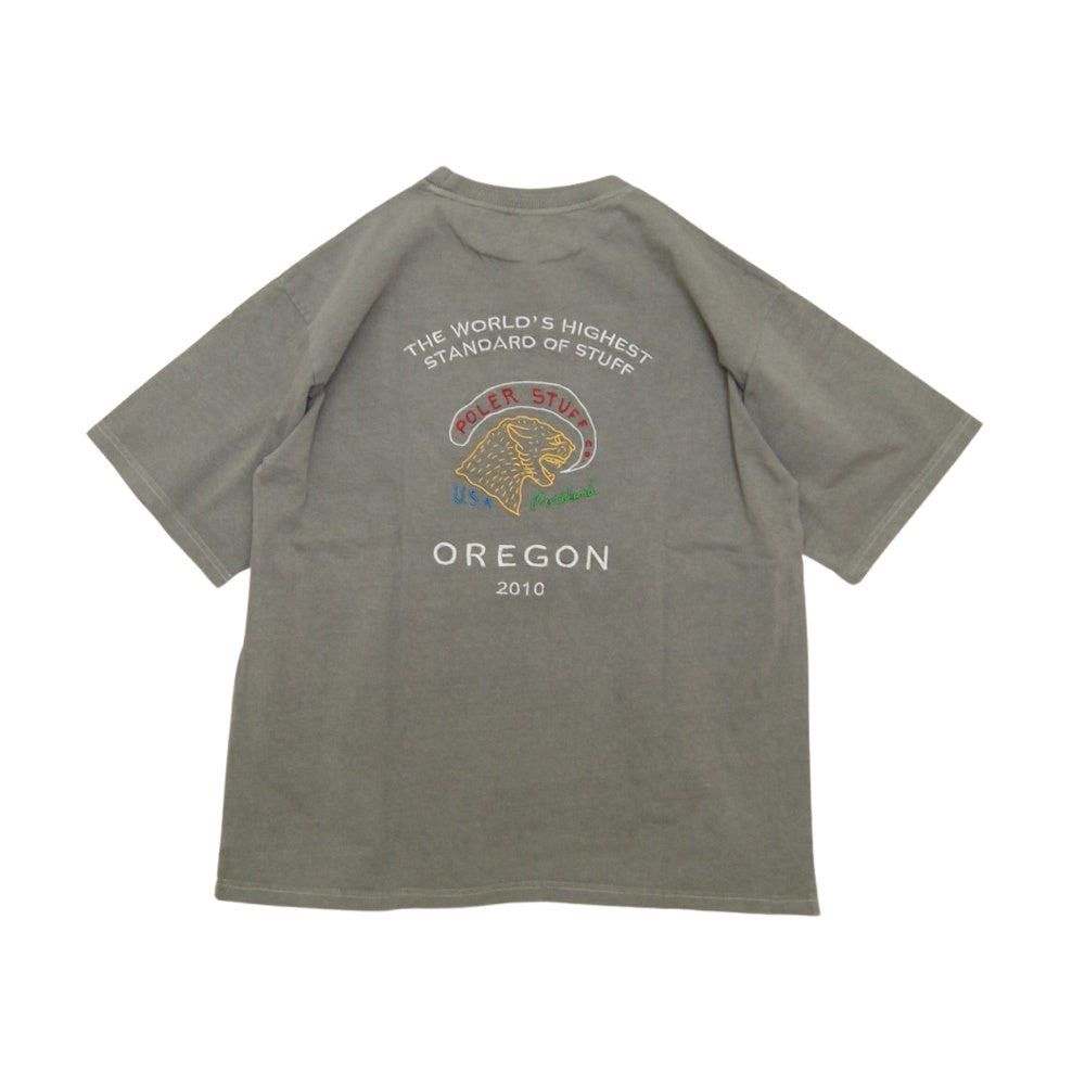 POLeR ポーラー PRM PIGMENT SOUVENIR TEE 春夏 ビッグシルエット 刺しゅう メンズ