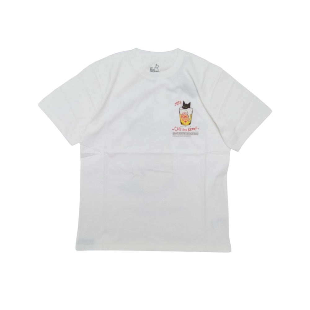 go slow caravan ゴースローキャラバン猫と麦酒TEE~麦酒風呂2~ (MENS/WOMENS)342611