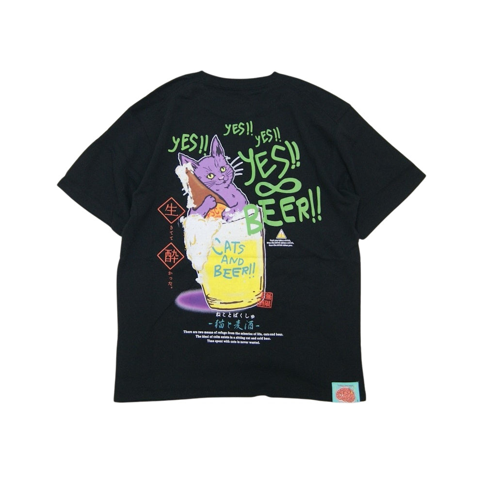 go slow caravan ゴースローキャラバン 猫と麦酒TEE~無限麦酒2~ (MENS/WOMENS)342610