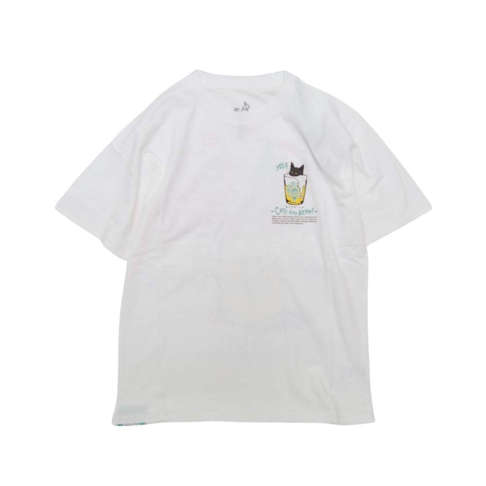 go slow caravan ゴースローキャラバン 猫と麦酒TEE~無限麦酒2~ (MENS/WOMENS)342610