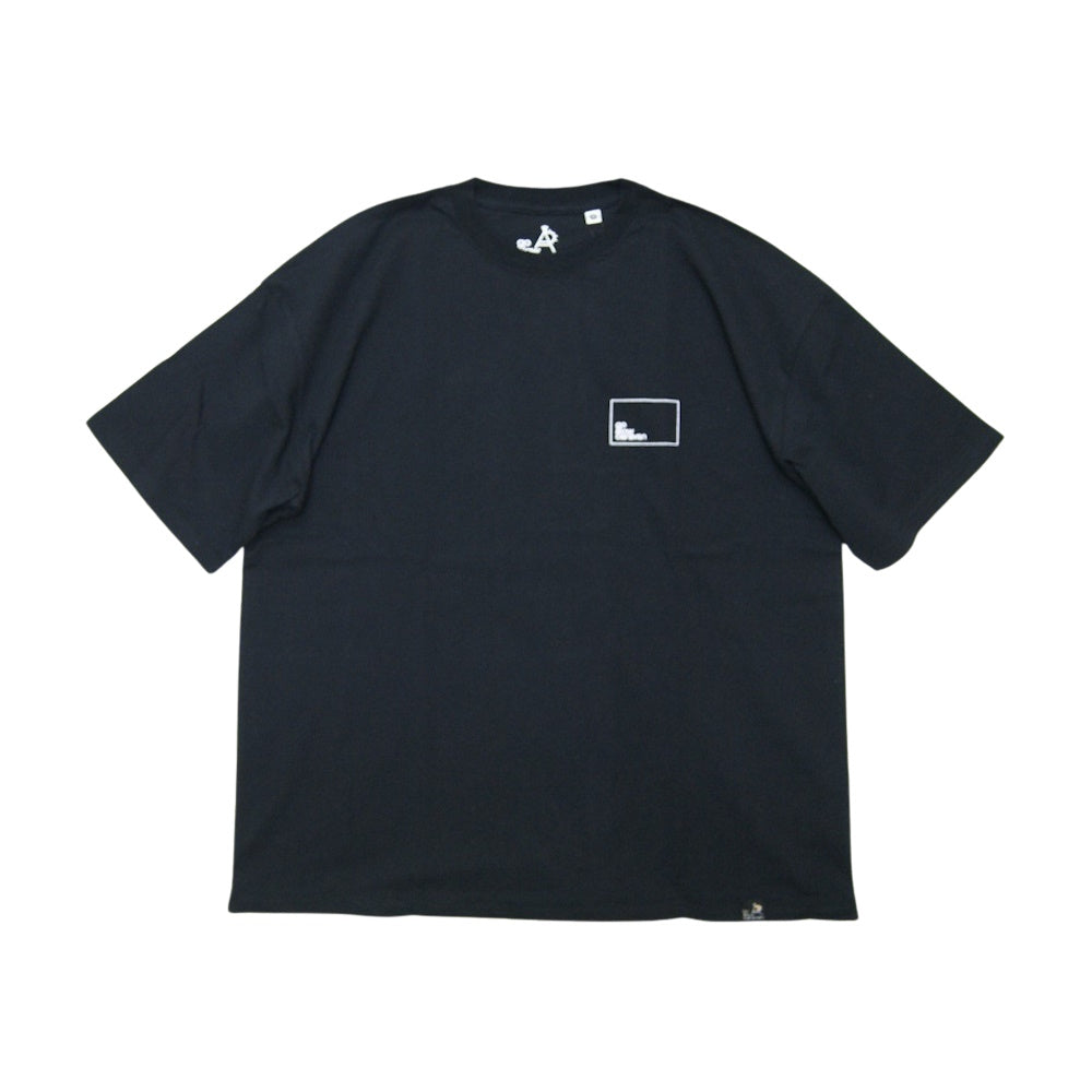 go slow caravan ゴースローキャラバン USA/C スクエアLOGOバックプリントゆったりTEE