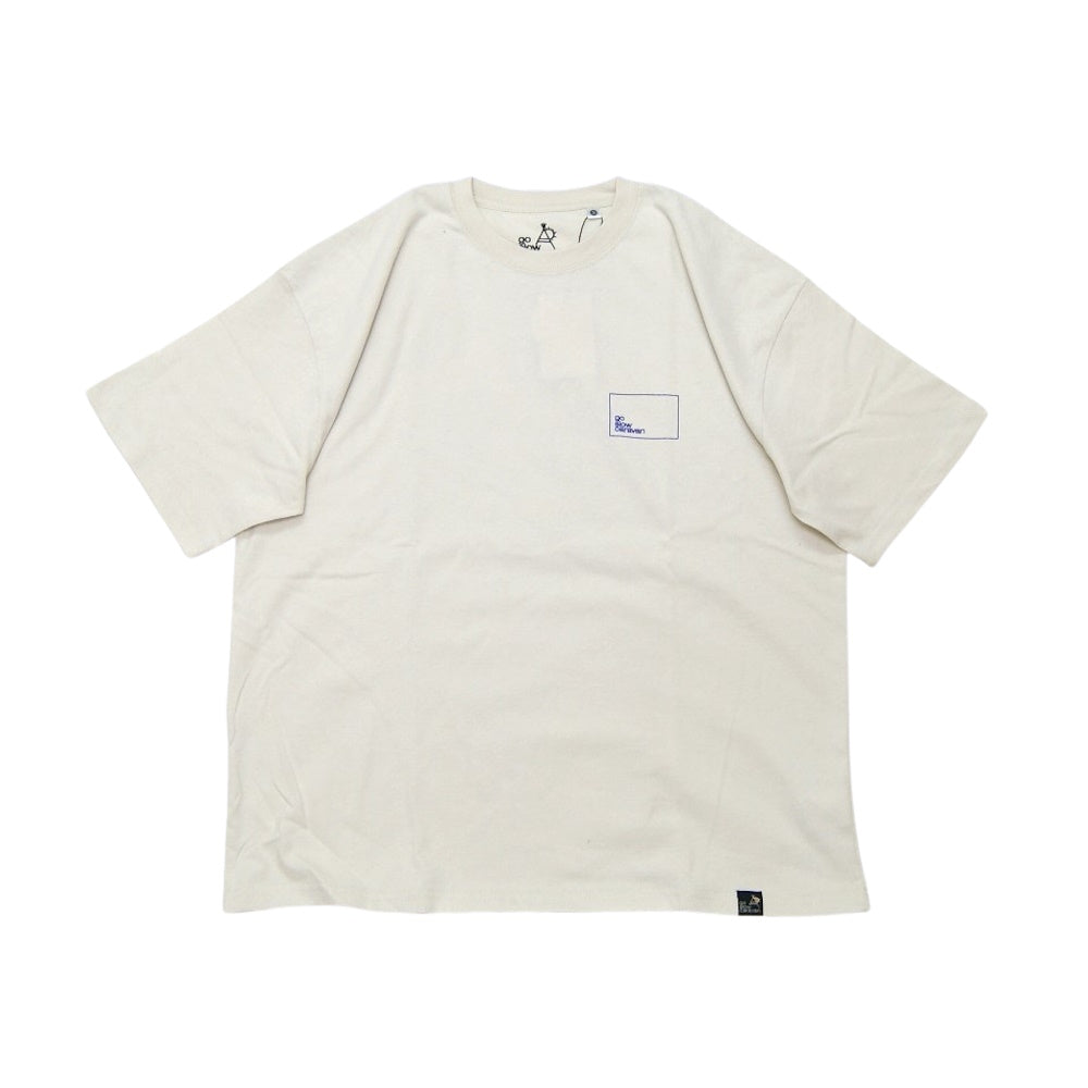 go slow caravan ゴースローキャラバン USA/C スクエアLOGOバックプリントゆったりTEE