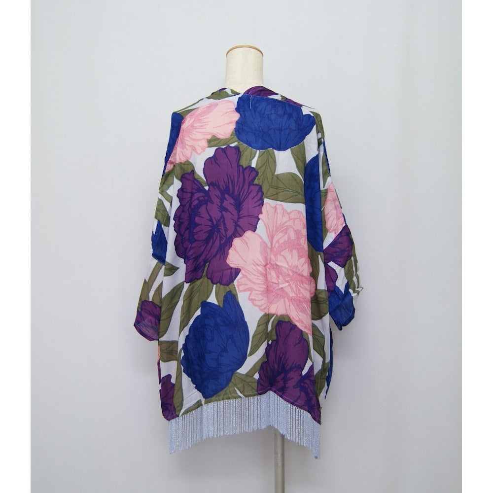 倭物やカヤ【UVカット加工】錦上添花羽織 カーディガン 和装 花柄 春夏