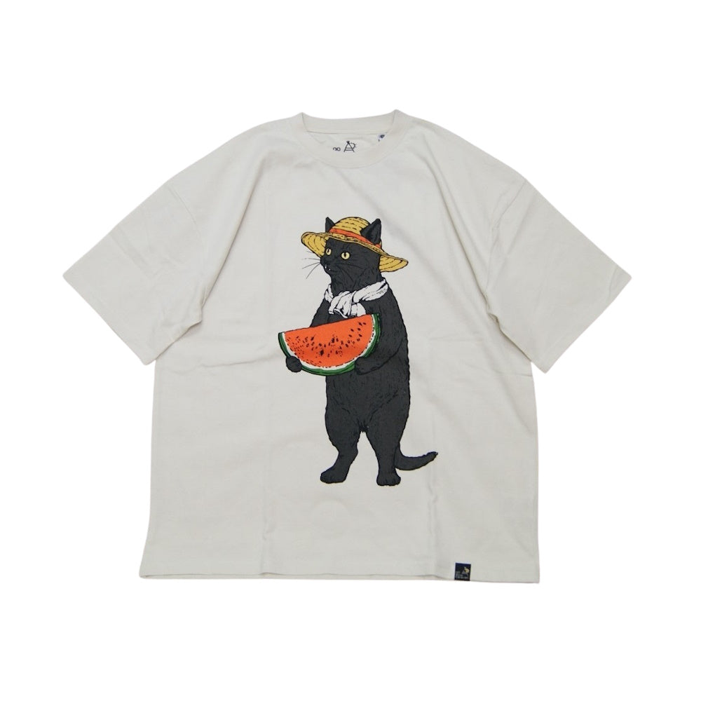 go slow caravan ゴースローキャラバン USA/C スイカ猫 ゆったりTEE