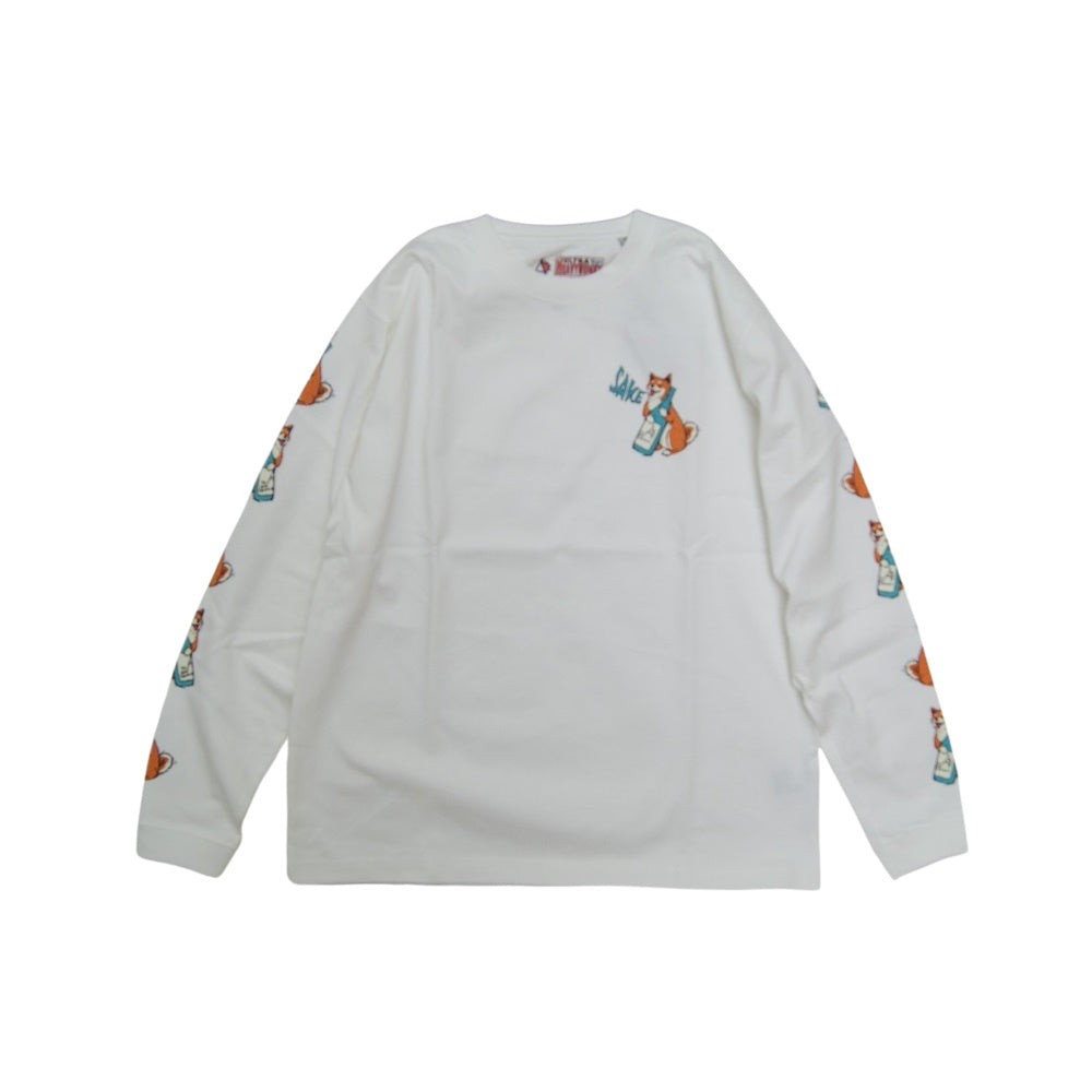 go slow caravan ゴースローキャラバン 超ヘビーUSA/C 柴犬と晩酌ロングスリーブ TEE (MENS/WOMENS) 秋冬 メンズ レディース