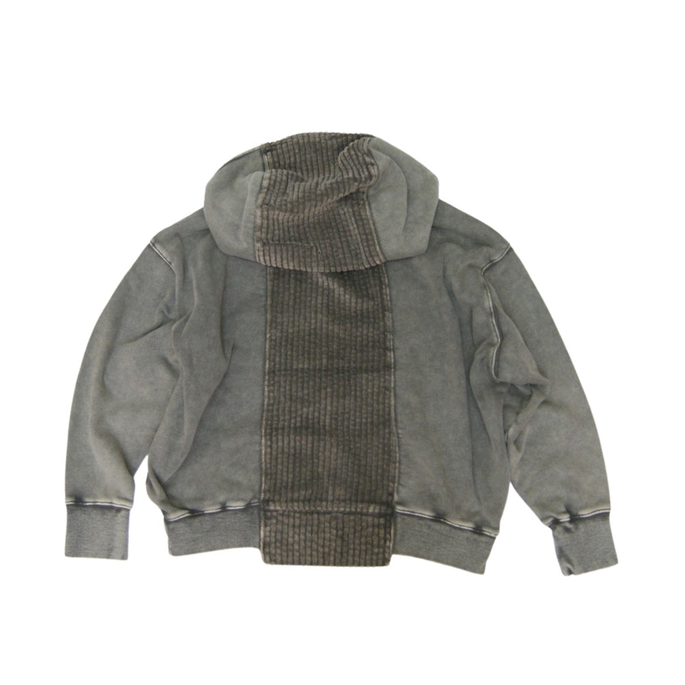 go slow caravan ゴースローキャラバン MIX FAB ルーズスウェットZIPパーカー HARD PIGMENT DYE (MENS)メンズ 秋冬 356103 KHAKI