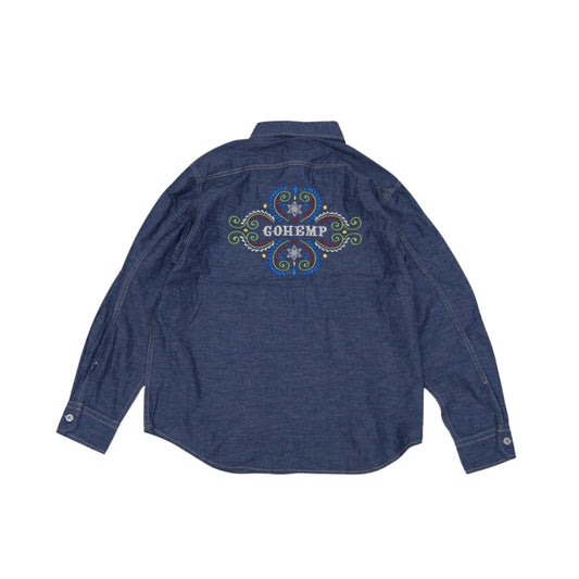 GOHEMP ゴーヘンプ PLEATS WORK SHIRTS GHS3134GSO