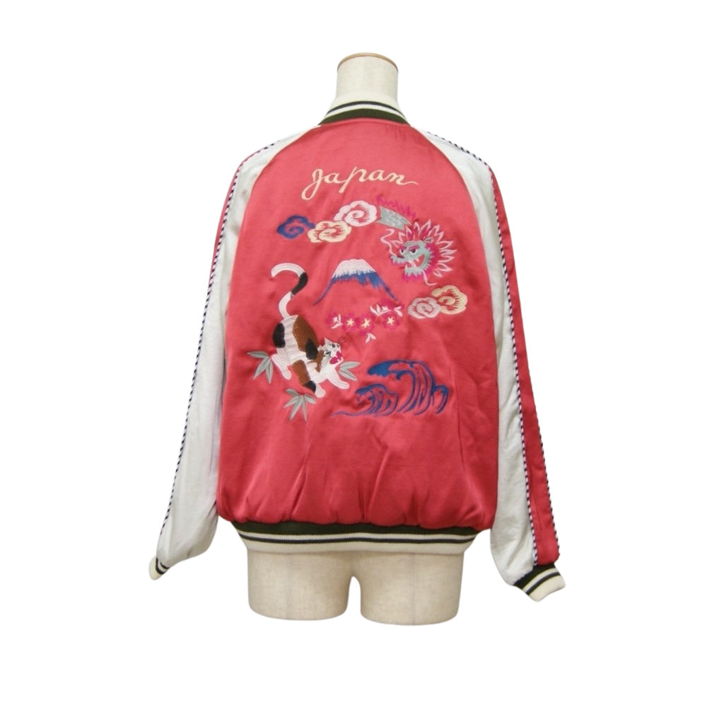 HOUSTON woman / ヒューストン ウーマン 5048W SOUVENIR JACKET (CAT) RED スーベニアジャケットキャット