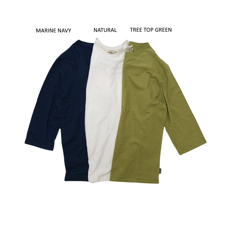 クリックポスト発送!ヘンプ&オーガニックコットンGO HEMP ゴーヘンプBASIC FOOTBALL TEE / H/OC JERSEY メンズフットボールTシャツ