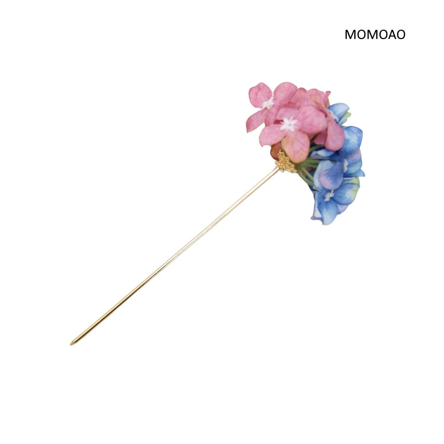 倭物やカヤ 紫陽花台付きかんざし 春夏