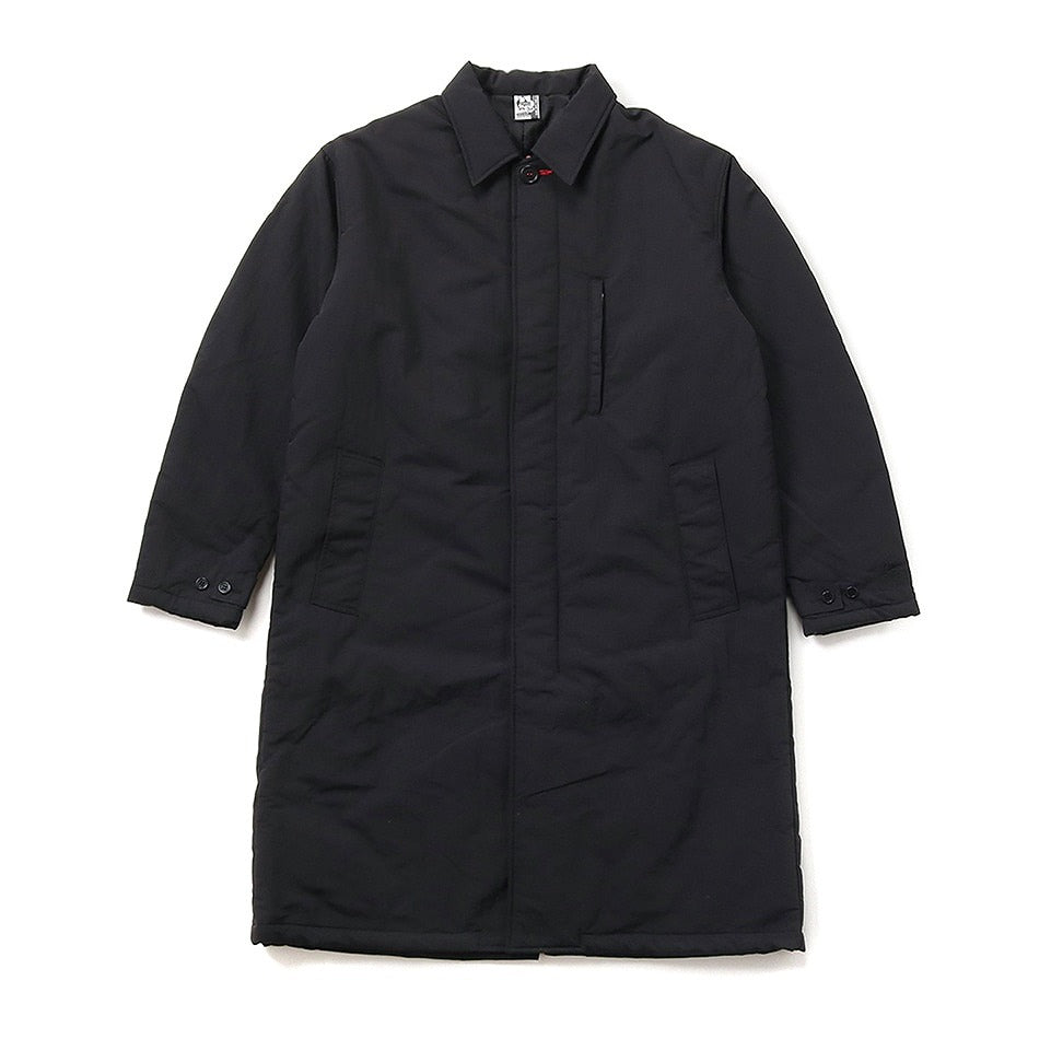 CHUMS チャムス ハリケーンバルマカーンパデッドコート Hurricane Balmacaan padded coat メンズ ブラック アウター 秋冬 中綿 ロングコート
