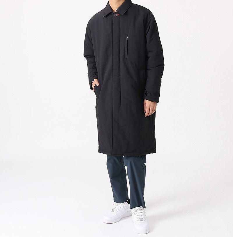 CHUMS チャムス ハリケーンバルマカーンパデッドコート Hurricane Balmacaan padded coat メンズ ブラック アウター 秋冬 中綿 ロングコート