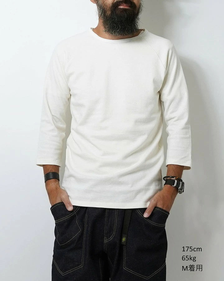 GOHEMP ゴーヘンプ BASE BALL SLEEVE CREW ベースボールスリーブTシャツ メンズ9分袖Tシャツ インナー 秋冬 シンプル ラグラン