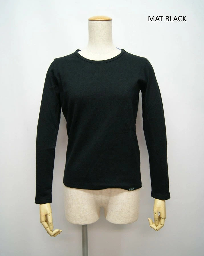 GO HEMPゴーヘンプ WOMAN LONG SLEEVE TEE /SUN BLEND WARMER ウーマンロングスリーブTシャツ サンブレンドウォーマー レディース長袖Tシャツ インナー 秋冬 BLACK