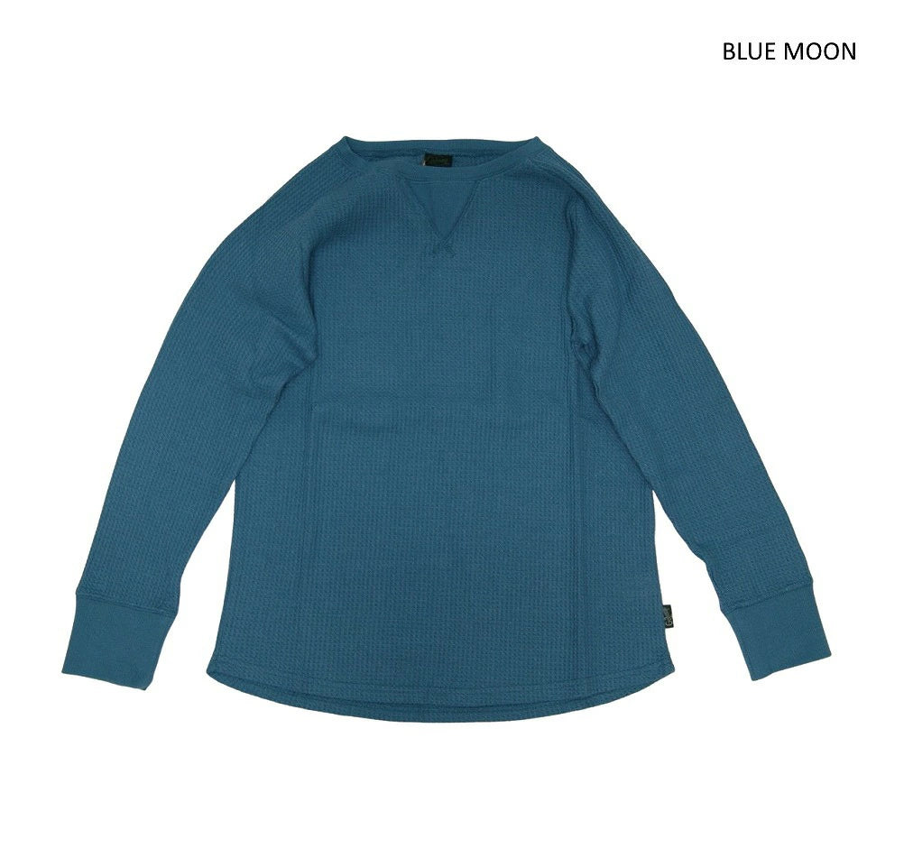 GOHEMPゴーヘンプ HEMP WAFFFLE WIDE CREW メンズ サーマル ワッフル ワイドシルエット ドロップショルダー