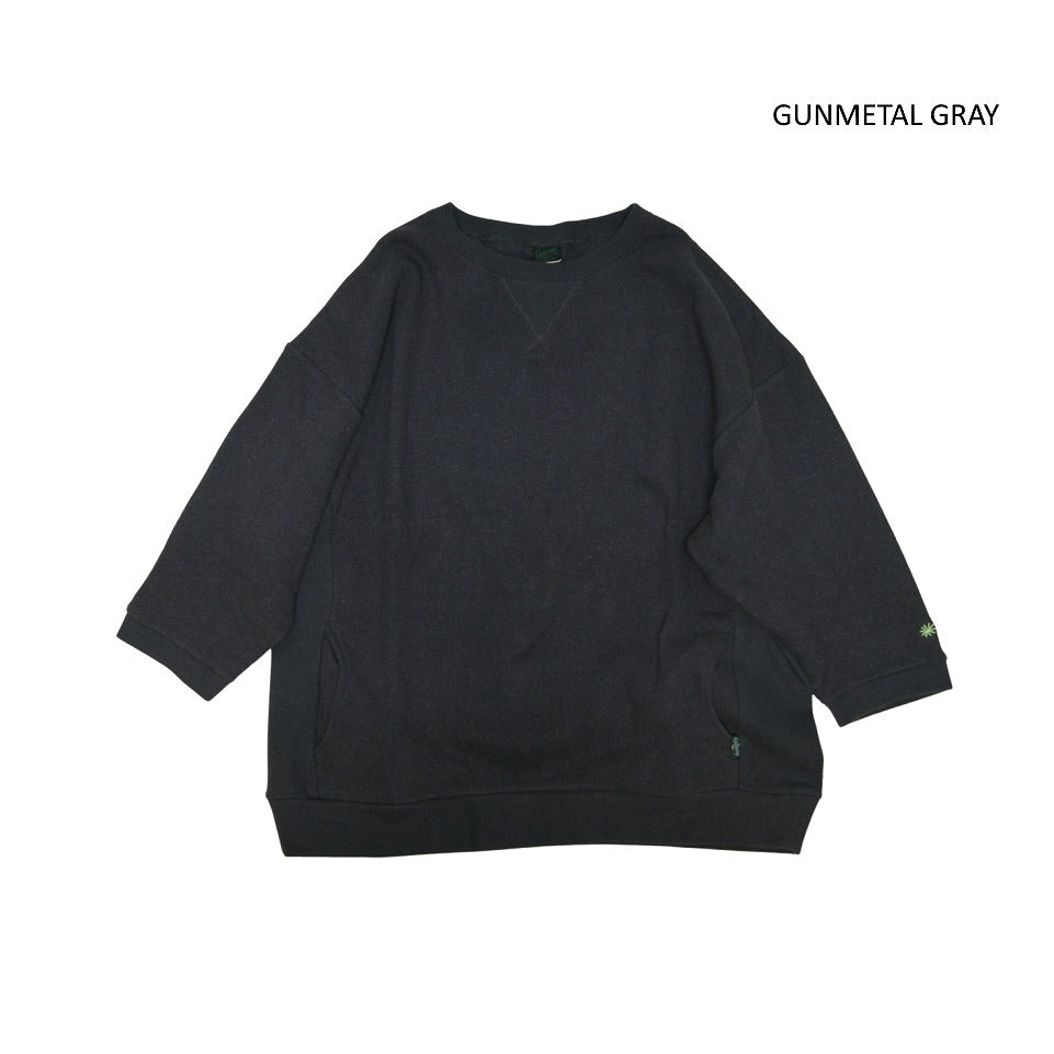 GOHEMP ゴーヘンプ THREE QUARTER SL CREW レディース 秋冬 スウェット シンプル ビッグシルエット