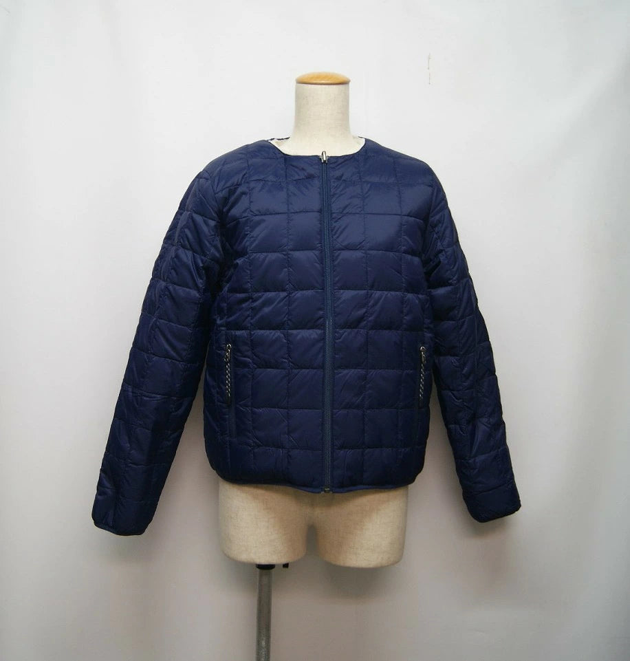 TAION DOWN×BOA REVERSIBLE CREW NECK JACKET ダウン×ボアリバーシブルクルーネックジャケット レディース 秋冬 NAVY×IVORY