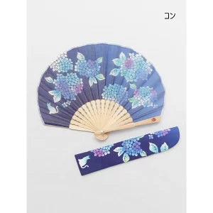 倭物や カヤ 紫陽花猫扇子