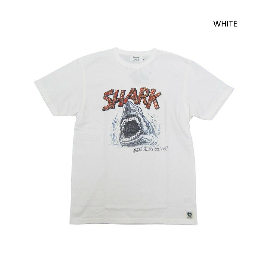 free rage フリーレイジ リサイクルコットンTシャツ SHARK シャーク サメ 鮫 メンズ レディース 春夏