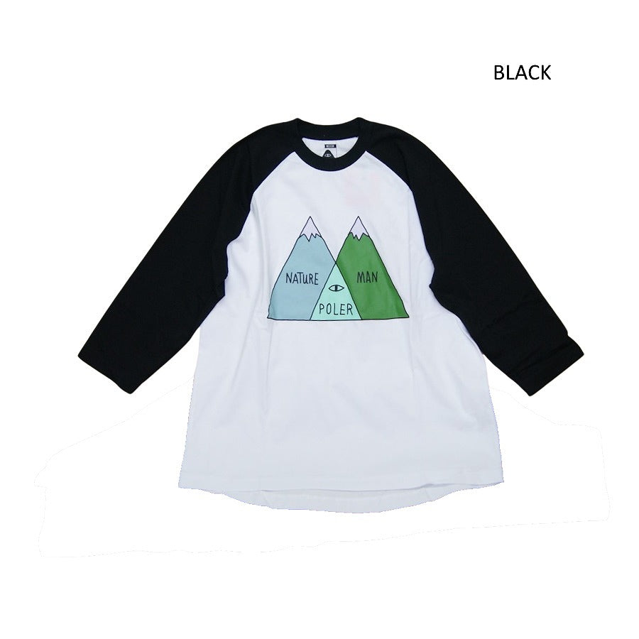 POLeR ポーラー VENN RAGLAN TEE メンズ ベースボールTEE 春夏 アウトドア ラグラン