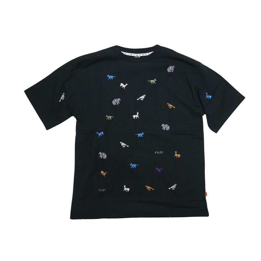 POLeR ポーラー PRM WASH EMB TEE 春夏 ビッグシルエット animal 刺しゅう メンズ