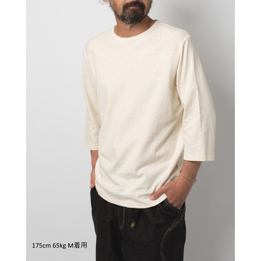 クリックポスト発送!ヘンプ&オーガニックコットンGO HEMP ゴーヘンプBASIC FOOTBALL TEE / H/OC JERSEY メンズフットボールTシャツ