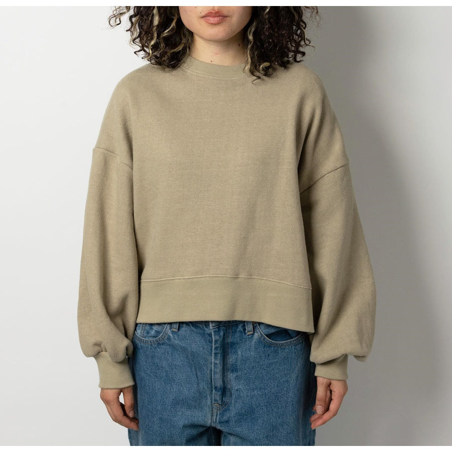 GOHEMP ゴーヘンプ RECTANGLE CREW レディース 秋冬 スウェット シンプル パフスリーブ