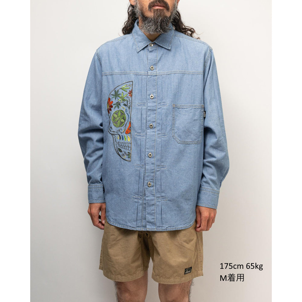 GOHEMP ゴーヘンプ PLEATS WORK SHIRTS GHS3134SKL