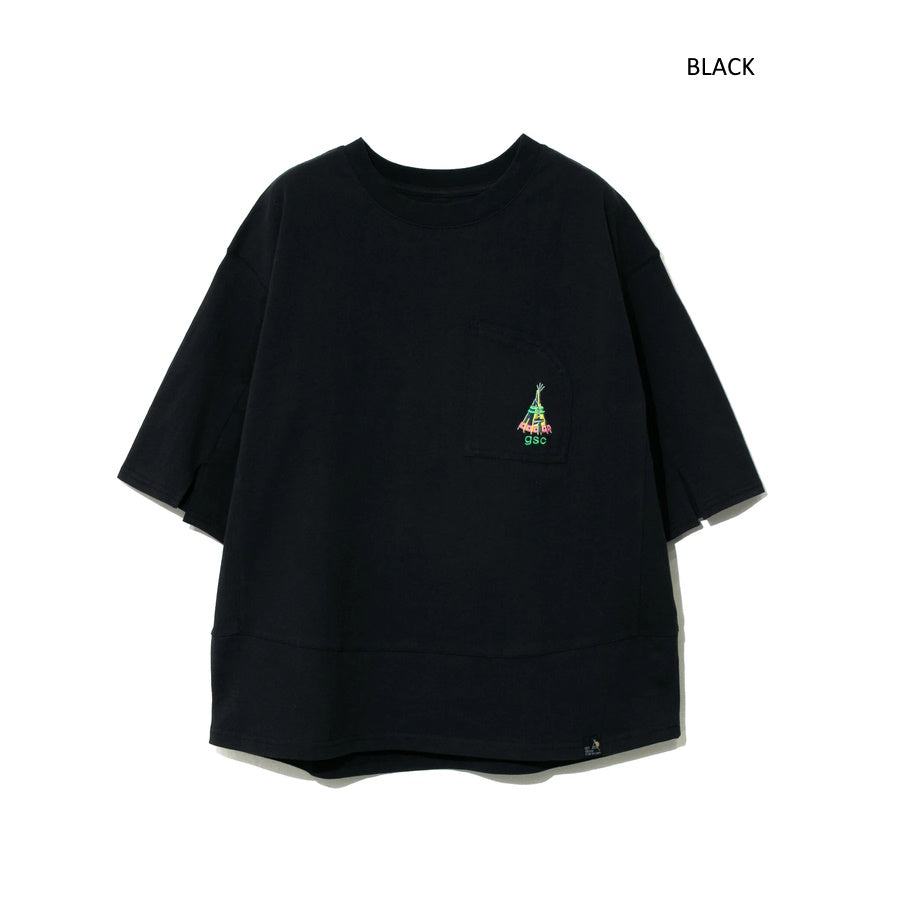 go slow caravan ゴースローキャラバン USA/C5分袖ラウンドポケTee (WOMENS) レディースTシャツ ゆったり ビッグシルエット 5分袖 レディースのコピー