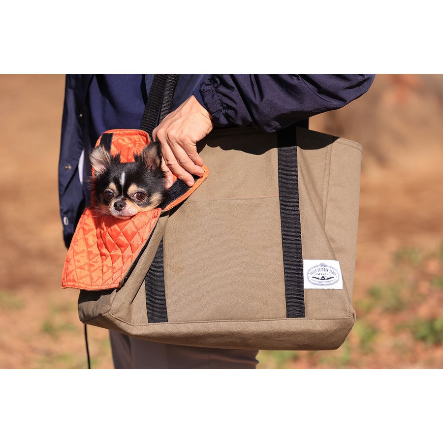 Poler 2WAY CARRY TOTE - OLIVE / ORANGE 2ウェイキャリートート 犬 バッグ キャリーバッグ 小型犬