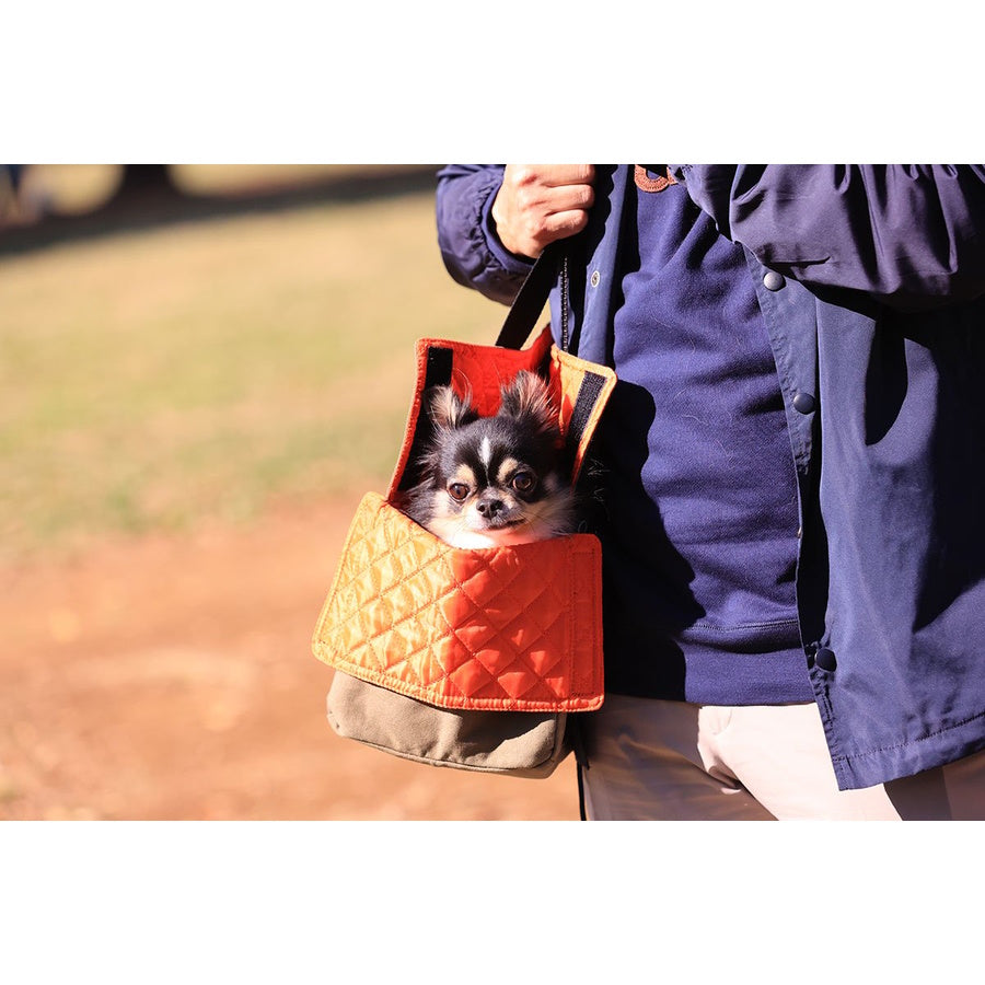 Poler 2WAY CARRY TOTE - OLIVE / ORANGE 2ウェイキャリートート 犬 バッグ キャリーバッグ 小型犬