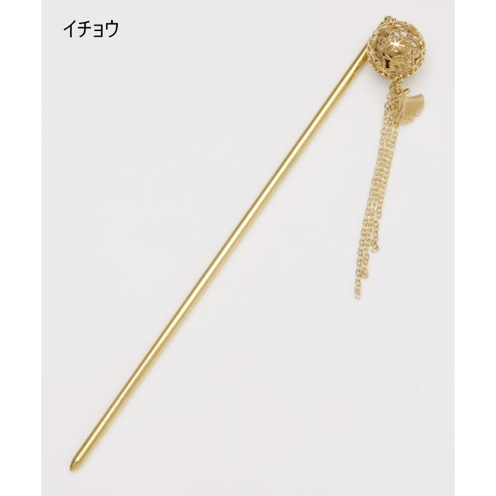 チャイハネ・amina 鈴はらいかんざし 一本挿し かんざし ネコ ひょうたん イチョウ 打ち出の小槌