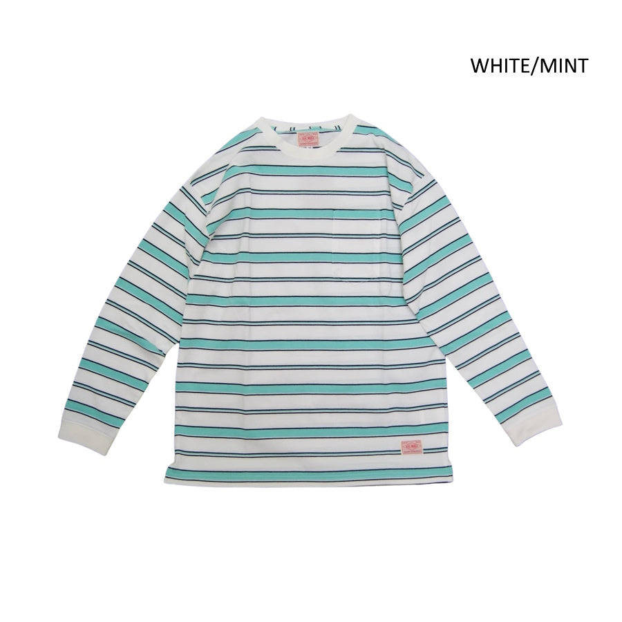 BIG MIKE ビッグマイク サングラスポケットボーダーロングスリーブTシャツ 長袖 ロングスリーブ メンズ ワークウエア キャンプ アウトドア sunglasses pocket l/s tee